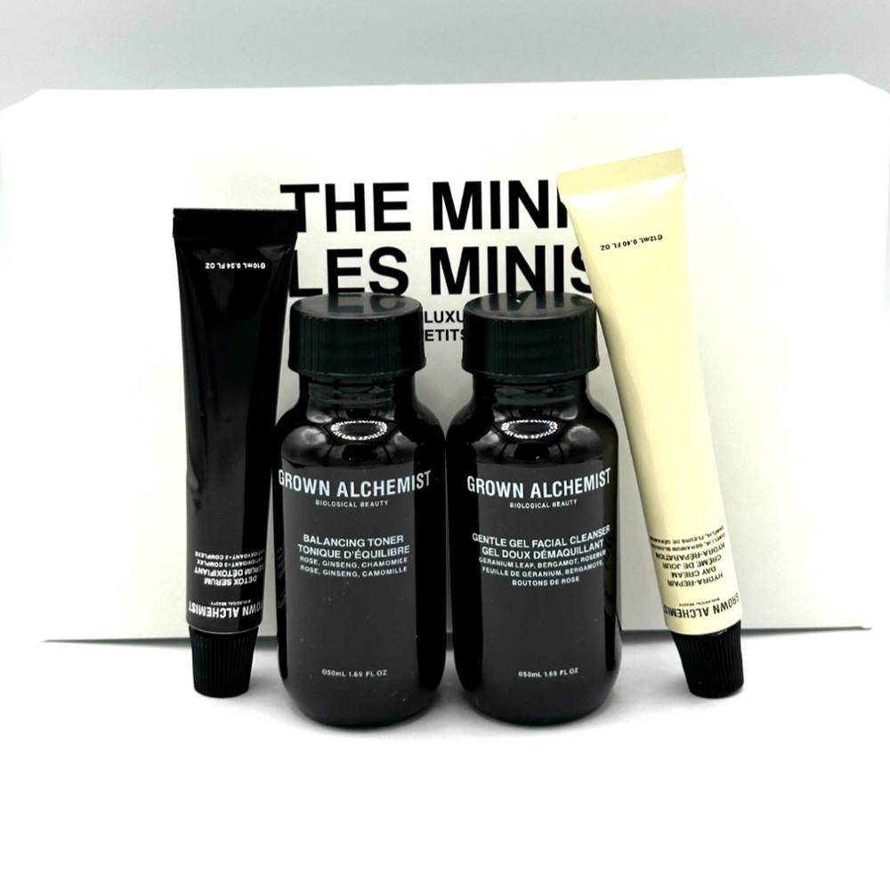 Grown Alchemist The Minis Little Luxuries Kit ~ Toner, Cleanser, Cream & Serum